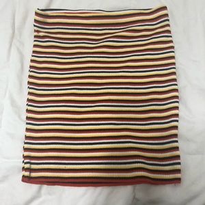 A striped skirt